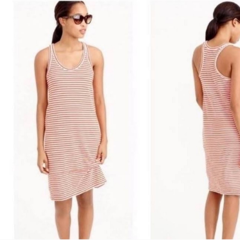 J. Crew Striped Sleeveless Tank Dress Beachy Summer Coastal Resort XL